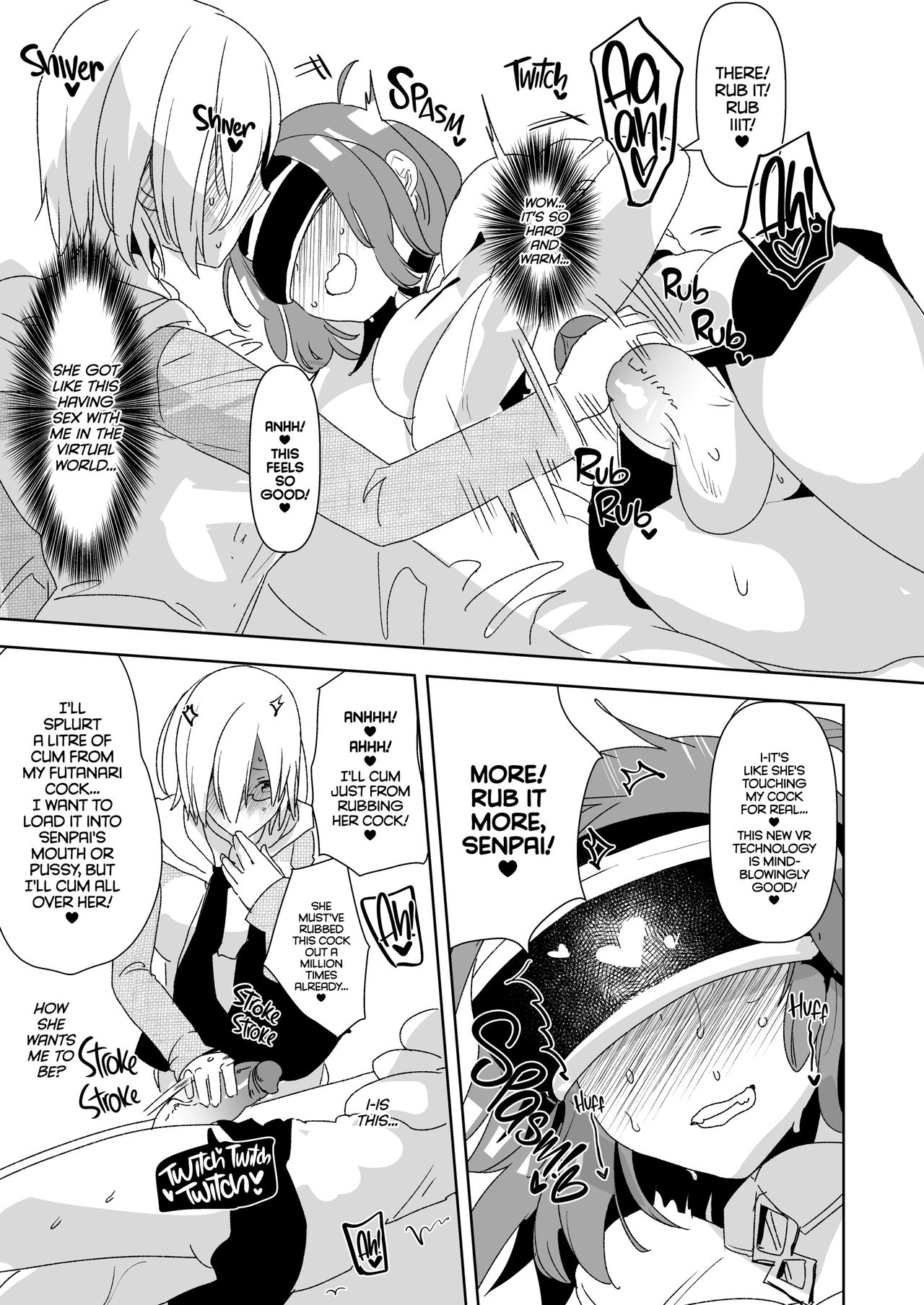 Senpai, VR yori Motto Kimochi Ii Futanari Nama Ecchi Shimasen ka? | Senpai, Why Don't We Ditch the VR and Have Raw Futa Sex for Real? page 8 full