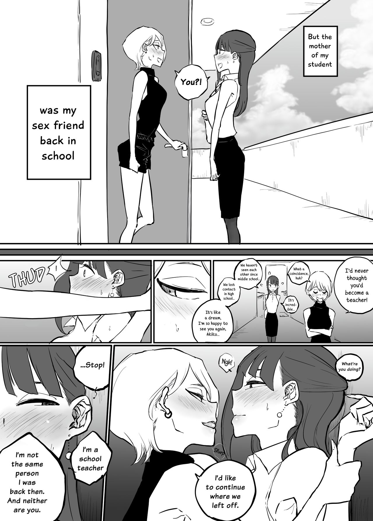 Katei Houmon ni Ittara Oyago-san ga Gakusei Jidai no SeFri datta Ken | I Went For a Home Visit and Found Out My Student's Mother Is My Sex Friend From My School Days page 2 full