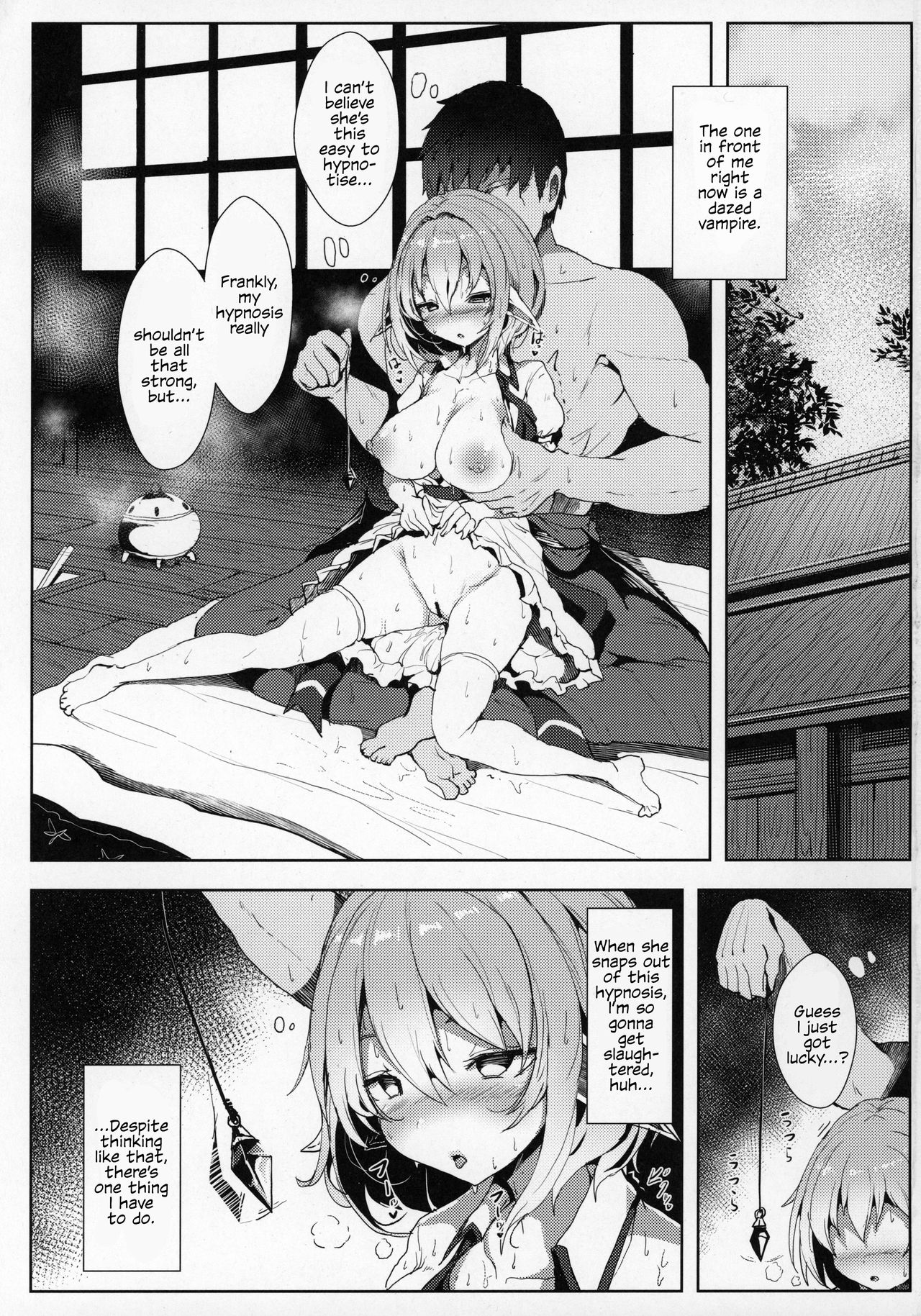 Ishiki ga Kondaku Gimi na Remilia Ojou-Sama ga Sukikatte Sarechau Hon | A Book About A Dazed Remilia Freely Getting Fucked page 2 full