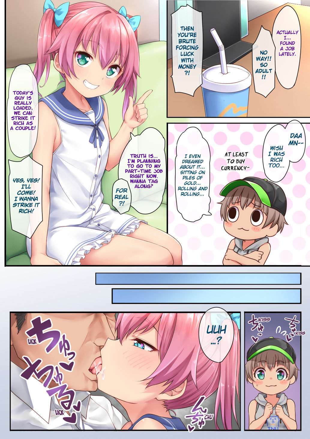 Hanoka Yuri x Kitani Chisato - Hajimete no Arbeit page 8 full