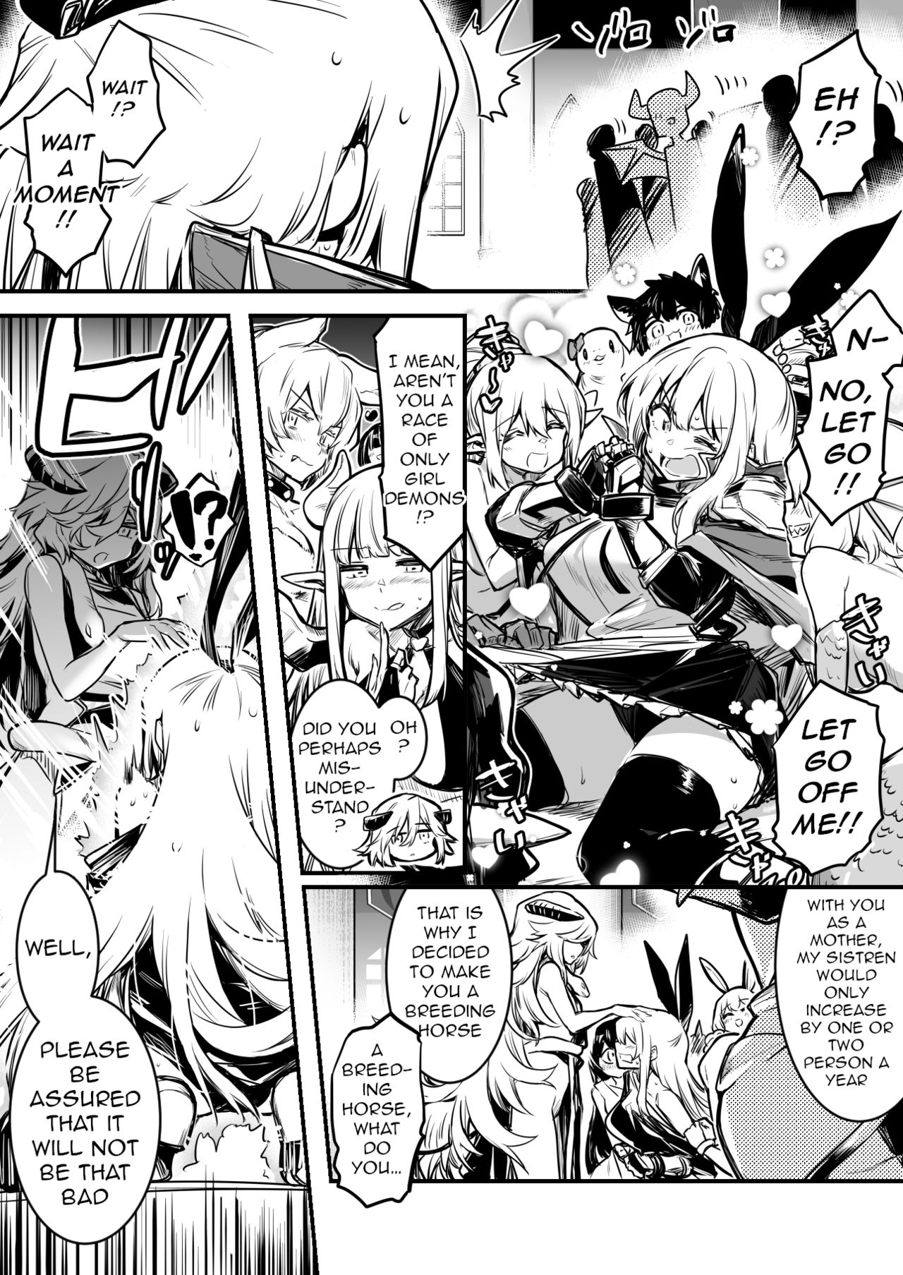 The Bewildered Adventurer-chan is Caught and Reverse-Raped as the Penis She Grew Gets Aroused by the Female Demons page 2 full
