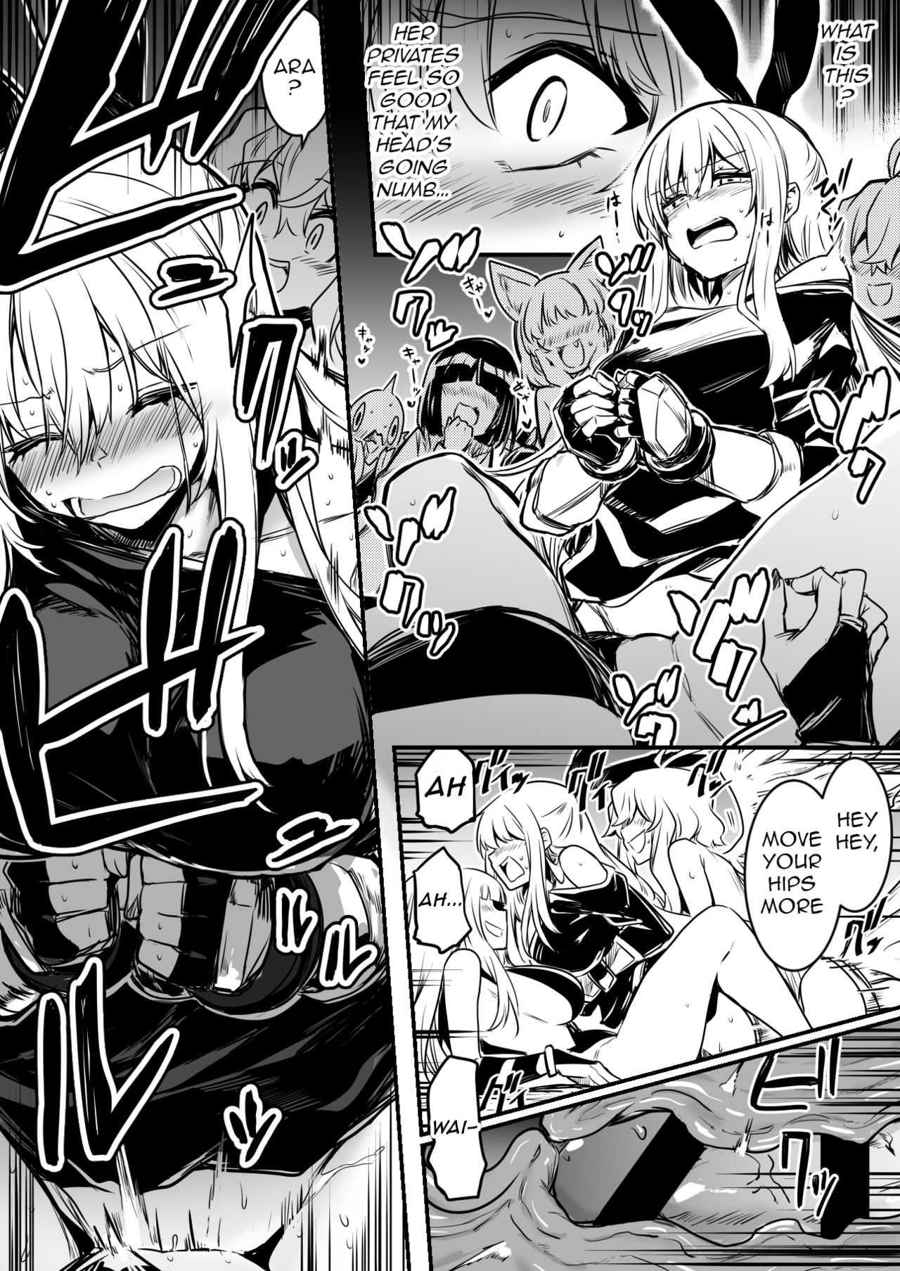 The Bewildered Adventurer-chan is Caught and Reverse-Raped as the Penis She Grew Gets Aroused by the Female Demons page 4 full