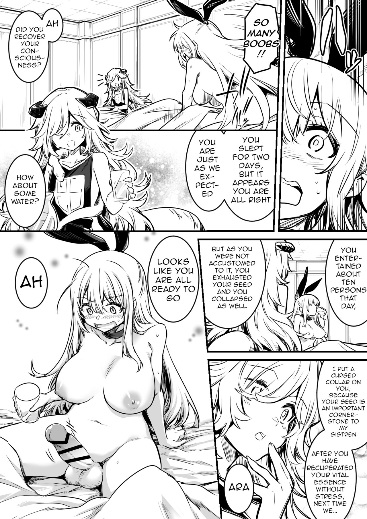 The Bewildered Adventurer-chan is Caught and Reverse-Raped as the Penis She Grew Gets Aroused by the Female Demons page 7 full