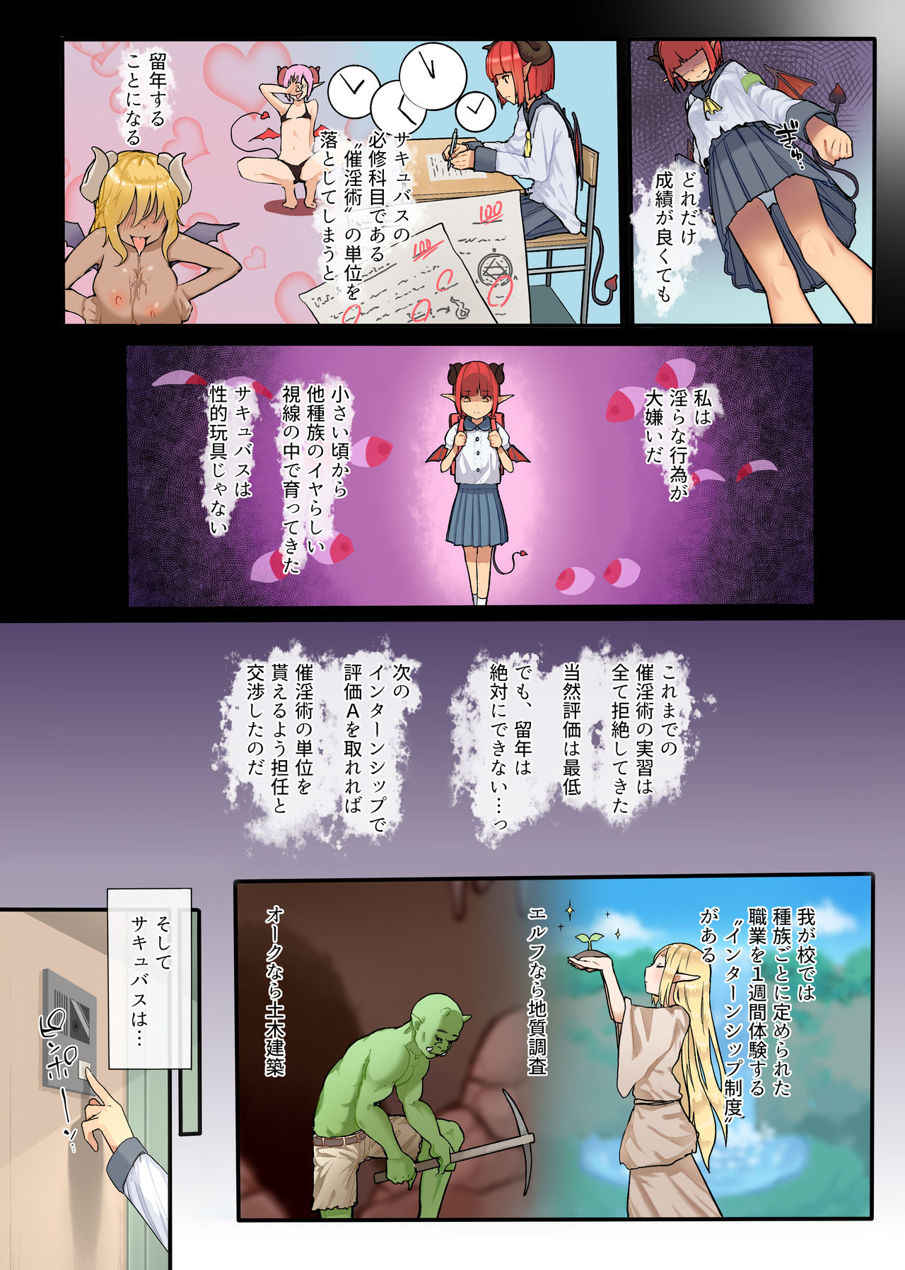 Keppeki Fuukiiin Succubus no Internship ～1 Shuukan Micchiri ♥ Kyousei Houshi Katsudou ~ page 7 full