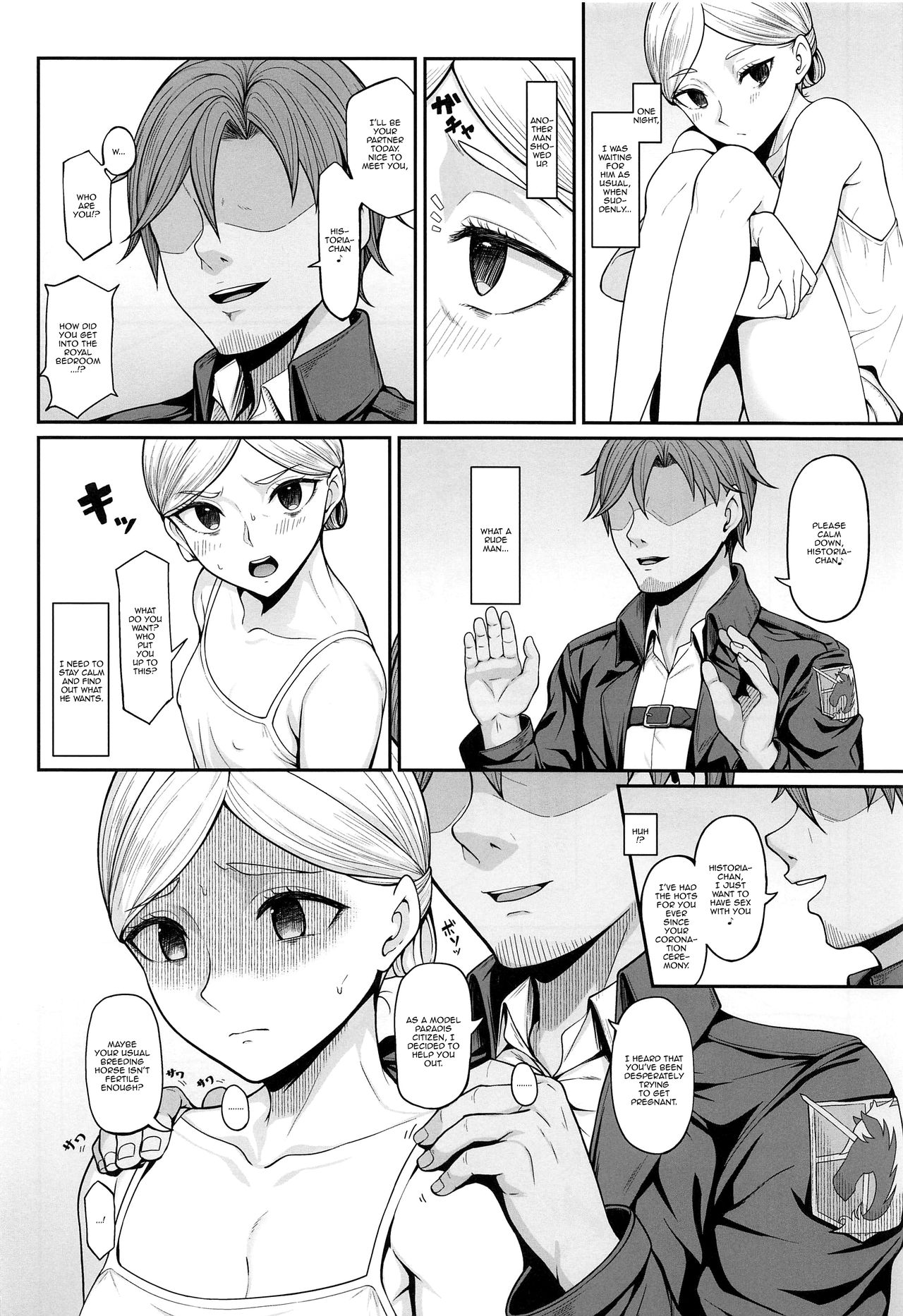 Kairaku Ochi shita Botebara Joou Historia | If Historia Gives Into The Pleasure She'll Become A Pregnant Bellied Queen page 4 full