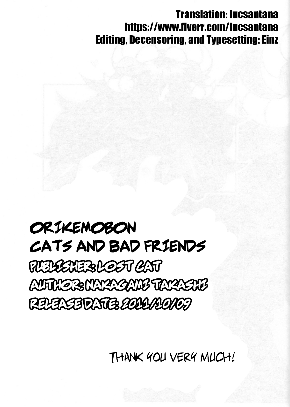 Orikemobon - Cats and Bad Friends: No Loli Ver. page 8 full