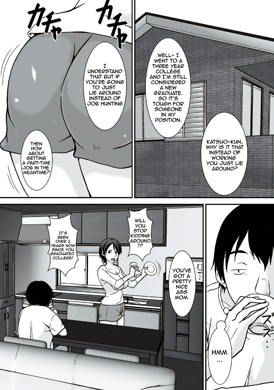 Kora! Anta Hahaoya o Kudoite Nani Shiyoutte Iu no!|Hey! What Are You Doing Making a Pass at Your Mother! page 5 full